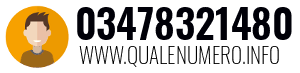 Numero di telefono 03478321480 03478321480
