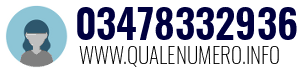 Numero di telefono 03478332936 03478332936