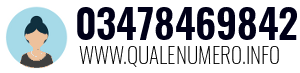 Numero di telefono 03478469842 03478469842