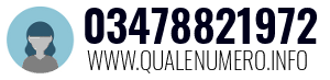Numero di telefono 03478821972 03478821972