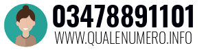 Numero di telefono 03478891101 03478891101
