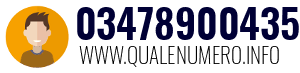 Numero di telefono 03478900435 03478900435