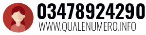 Numero di telefono 03478924290 03478924290