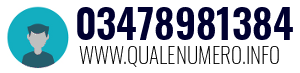 Numero di telefono 03478981384 03478981384