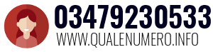 Numero di telefono 03479230533 03479230533
