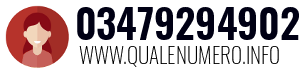 Numero di telefono 03479294902 03479294902