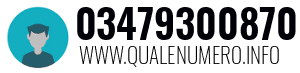 Numero di telefono 03479300870 03479300870