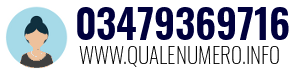 Numero di telefono 03479369716 03479369716