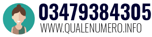 Numero di telefono 03479384305 03479384305