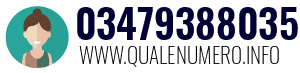 Numero di telefono 03479388035 03479388035