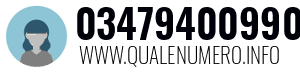 Numero di telefono 03479400990 03479400990