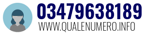 Numero di telefono 03479638189 03479638189
