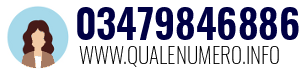 Numero di telefono 03479846886 03479846886