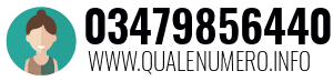 Numero di telefono 03479856440 03479856440