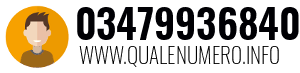Numero di telefono 03479936840 03479936840