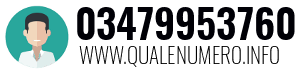 Numero di telefono 03479953760 03479953760