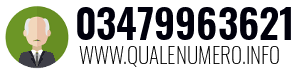 Numero di telefono 03479963621 03479963621