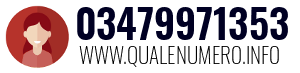 Numero di telefono 03479971353 03479971353