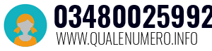 Numero di telefono 03480025992 03480025992
