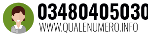 Numero di telefono 03480405030 03480405030