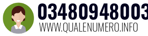 Numero di telefono 03480948003 03480948003