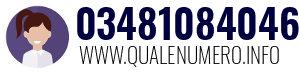 Numero di telefono 03481084046 03481084046