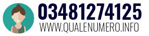 Numero di telefono 03481274125 03481274125