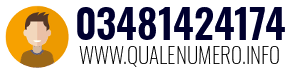 Numero di telefono 03481424174 03481424174