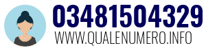Numero di telefono 03481504329 03481504329
