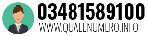 Numero di telefono 03481589100 03481589100
