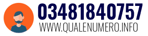 Numero di telefono 03481840757 03481840757