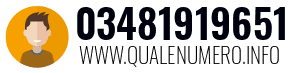 Numero di telefono 03481919651 03481919651