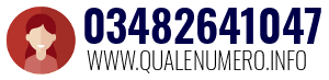 Numero di telefono 03482641047 03482641047