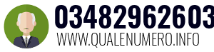 Numero di telefono 03482962603 03482962603