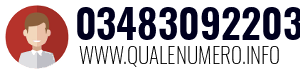 Numero di telefono 03483092203 03483092203
