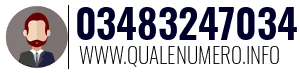 Numero di telefono 03483247034 03483247034
