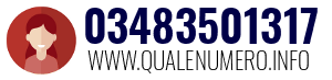 Numero di telefono 03483501317 03483501317