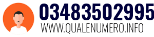 Numero di telefono 03483502995 03483502995