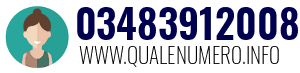 Numero di telefono 03483912008 03483912008