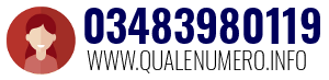 Numero di telefono 03483980119 03483980119