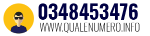 Numero di telefono 0348453476 0348453476