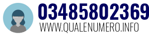 Numero di telefono 03485802369 03485802369