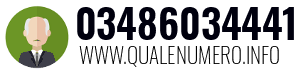 Numero di telefono 03486034441 03486034441