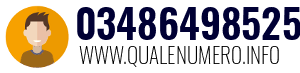 Numero di telefono 03486498525 03486498525