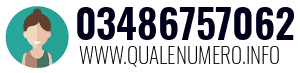 Numero di telefono 03486757062 03486757062
