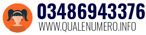 Numero di telefono 03486943376 03486943376