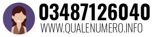 Numero di telefono 03487126040 03487126040