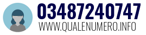 Numero di telefono 03487240747 03487240747