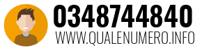 Numero di telefono 0348744840 0348744840
