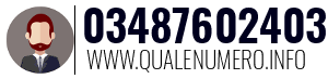 Numero di telefono 03487602403 03487602403
